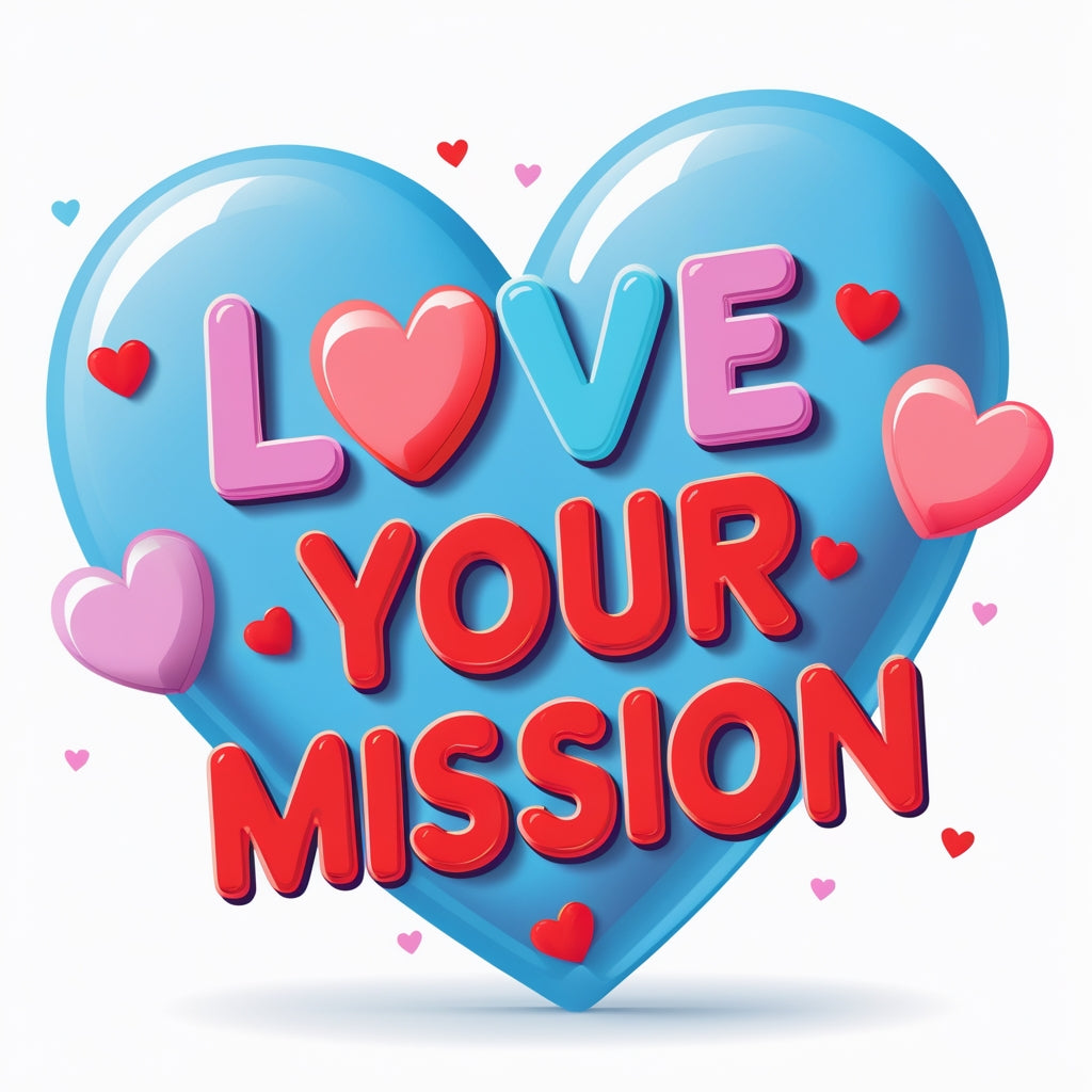 "Love Your Mission" Candy Heart Valentine’s T-Shirt (Limited Edition)